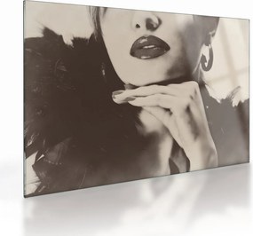 Kép - Vintage fotó egy nőről (üvegen) (70x50 cm)