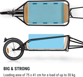 KLARFIT Companion Chaser, bicikli utánfutó, 30 kg, 16", multiplex, nyírfa