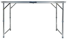 Összecsukható kempingasztal barna/króm