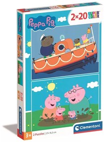 Peppa malac puzzle 2x20 db-os (Free day)