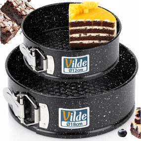 2x Gránit tortaforma kihúzható tortaforma 12 18cm