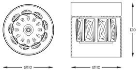 Zuma Line C0389-01A-0FD2 - Mennyezeti lámpa GEM 1xG9/28W/230V réz