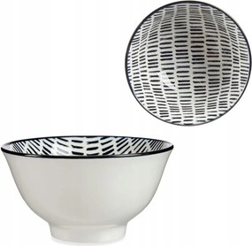 Leveses tál Lineas 16 cm 500 ml porcelán fehér húsleves pörkölt mintás