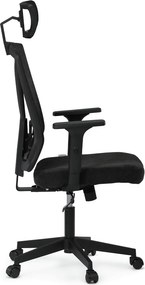 KA-W3137 fekete szövet irodai szék hinta mechanizmussal