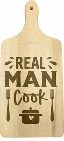 Fa vágódeszka Cool Ajándék Igazi Férfiak Főznek