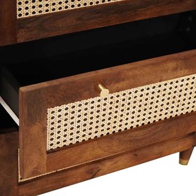 Szófa összeállítás 3 pcs Barna 180 x 33 x 75 cm Tömör mangófa