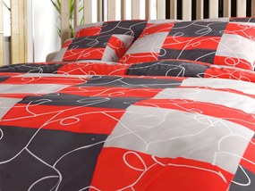 Pamut ágyneműhuzat SQUARES BLEND piros Ágyneműhuzat mérete: 70 x 90 cm | 140 x 200 cm