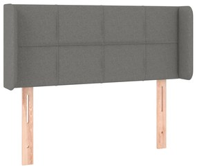 sötétszürke szövet fejtámla szárnyakkal 83x16x78/88 cm