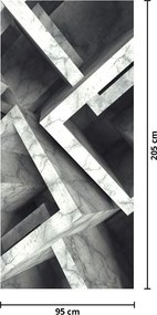 Fotótapéta ajtóra - Kocka absztrakció (95x205cm)
