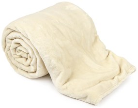 XXL takaró / ágytakaró, tejszín, 200 x 220 cm