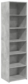 betonszürke színű szerelt fa magasszekrény 50 x 41 x 185