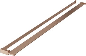 Mexen polc zuhanyfalhoz törölközőtartóval, kefélt réz - 800-02-65