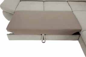 Sarokülőgarnitúra, szürke-bézs taupe, jobbos, FABIA