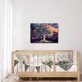 Kép – Lila fa tele energiával (70x50 cm)
