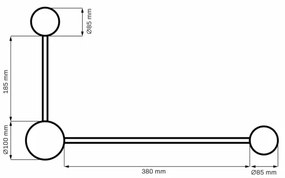 LED fali lámpa JOY 2xGX53/6W/230V fekete