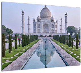 Kép - Taj Mahal napkeltekor (üvegen) (70x50 cm)