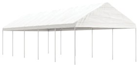 fehér polietilén pavilon tetővel 11,15 x 4,08 x 3,22 m