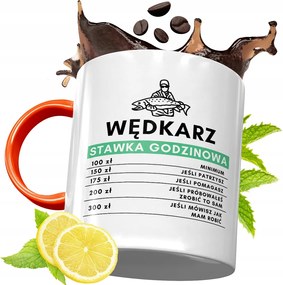 Narancssárga Bögre Horgászoknak Ajándék fényképes nyomtatással