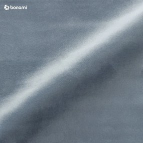 Világoskék bársony kárpitozott ágyneműtartós franciaágy ágyráccsal 200x200 cm Arendal – Cosmopolitan Design