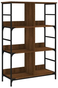 barna tölgyszínű szerelt fa könyvespolc 78,5 x 33 x 117,5 cm