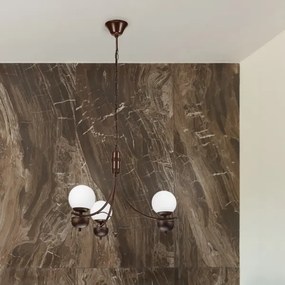 Brilagi - LED Csillár láncon COTTAGE 3xG9/40W/230V tölgy/fehér