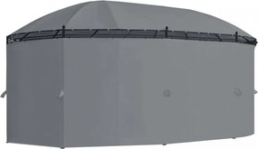 antracitszürke pavilon függönyökkel 520 x 349 x 255 cm