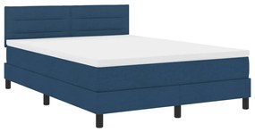 Boxspring ágy matraccal Kék 140x200 cm Szövet