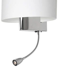 LED Fali lámpa CASINO 1xE27/60W/230V + LED/1W/230V fehér