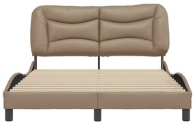 cappuccino színű műbőr ágykeret matrac nélkül Hvar 120x200 cm