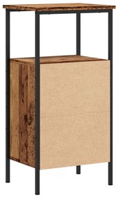 2 db antik fa színű szerelt fa éjjeliszekrény 41 x 31 x 80 cm