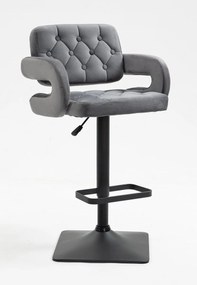 HR8403KW Grafit modern velúr szék fekete lábbal