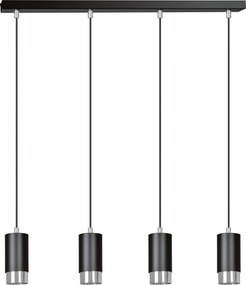 Emibig modern függeszték fumiko króm fekete emi816/4