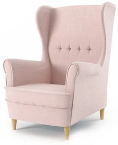 Füles fotel Világos rózsaszín