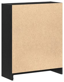 Könyvespolc Fekete 60x24x76 cm Műanyag