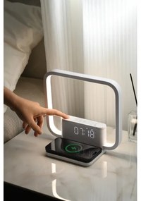 Immax 08994L - LED Dimmelhető asztali lámpa ébresztőórával és töltővel 18W/230V fehér