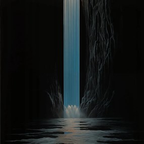 Poszter 80x80cm Fény vízesés