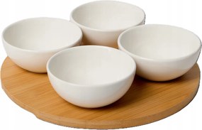 Tapas szett 5 részes bambusz talppal 20 x 20 cm