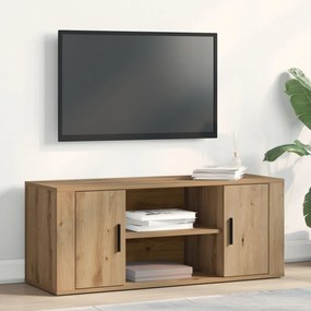 Televíziós Szekrény Mesterien Részletezett Tölgy 100x35x40 cm Mérnöki Fa