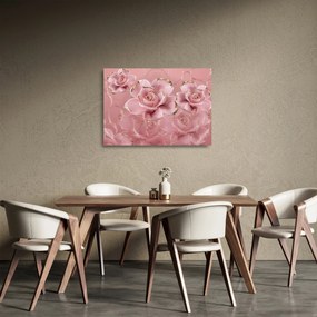 Üveg kép - Virágos dekoráció (70x50 cm)