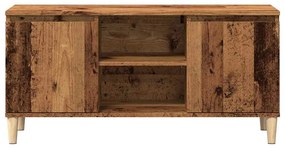 antik fa színű szerelt fa TV-szekrény 102 x 35 x 50 cm
