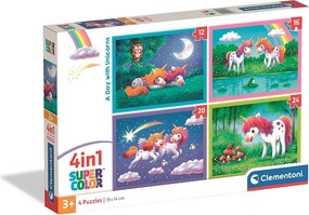 Unikornis One Day 4 az 1-ben puzzle Clementoni