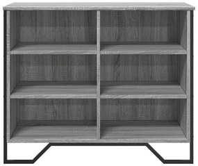 szürke sonoma színű szerelt fa tálalószekrény 91x35,5x74,5 cm