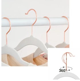 Vállfa fehér velúrral, 20 db