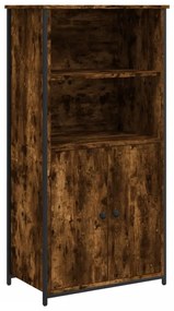 vidaXL füstös tölgy színű szerelt fa magasszekrény 62x36x121,5 cm