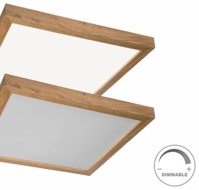 Brilagi-LED Dimmelhető lámpa WOODY FRAME LED/50W/230V tölgy 60x60 cm IP44 + távirányító