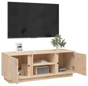 tömör fenyőfa TV-szekrény 110 x 35 x 40,5 cm
