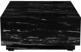 Fekete dohányzóasztal márvány dekorral 100x100 cm Vito - Støraa