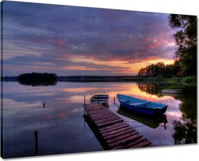 Vászonkép 70x50 Híd a tavon