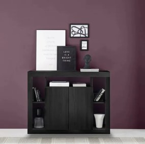 RIMINI komód, kétajtós – fekete kőris