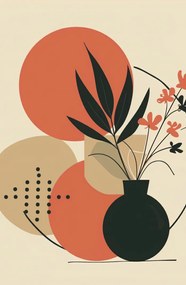 Poszter 53x81cm Váza virágokkal